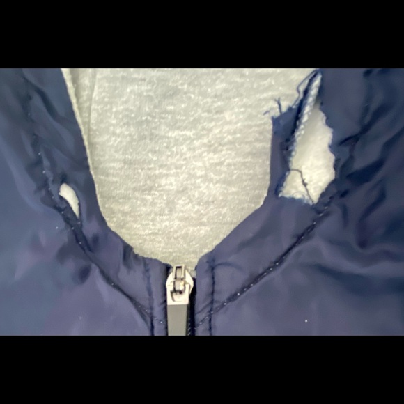 NFL Men’s New England Patriots Pullover Windbreaker Jacket M Gray Blue Full Zip - Picture 10 of 14